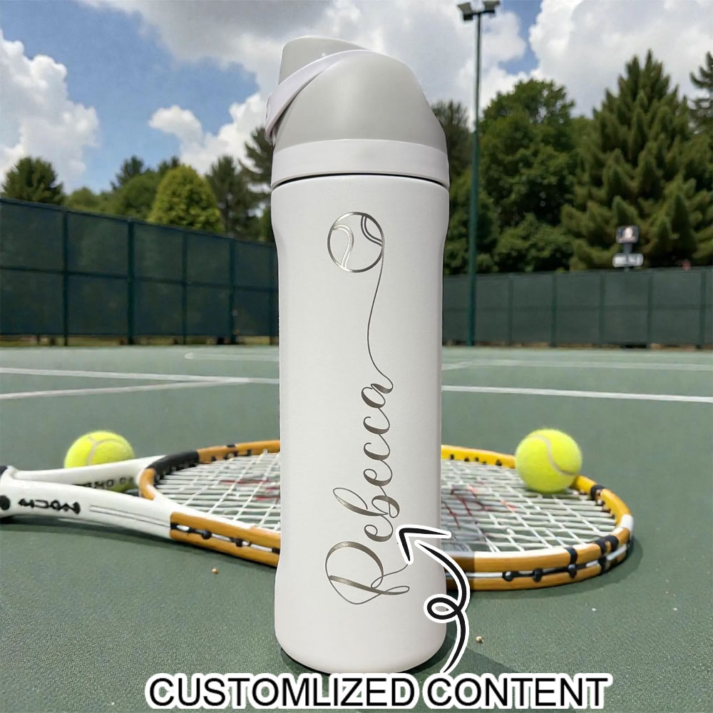 Sports Equipment And Names - Borraccia Termica Personalizzata con Nome Inciso