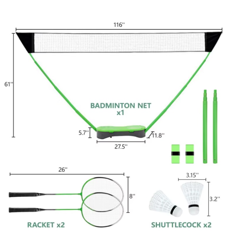 Set completo di reti da badmin - Sports Equipment Badminton recensione e prezzo